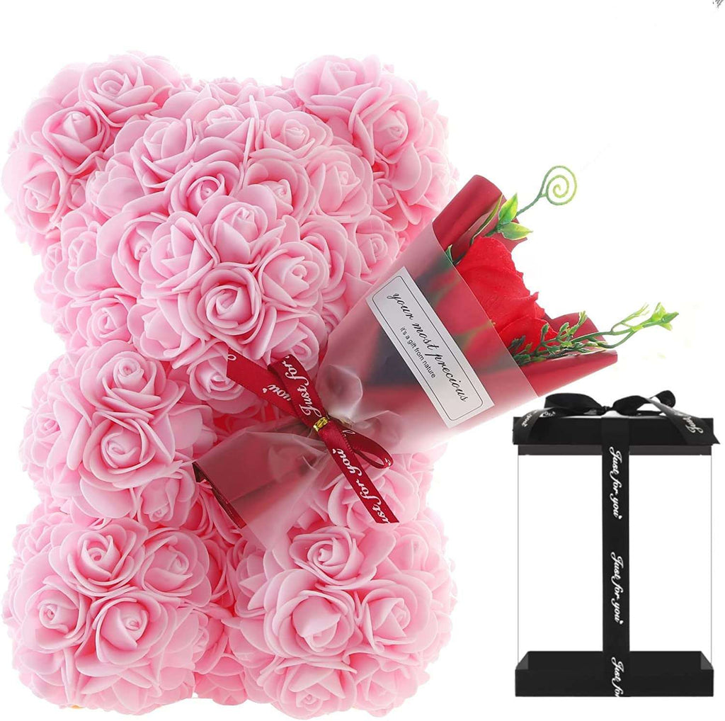 Rose Bear Preserved Fresh Flower Mothers Day Gift
