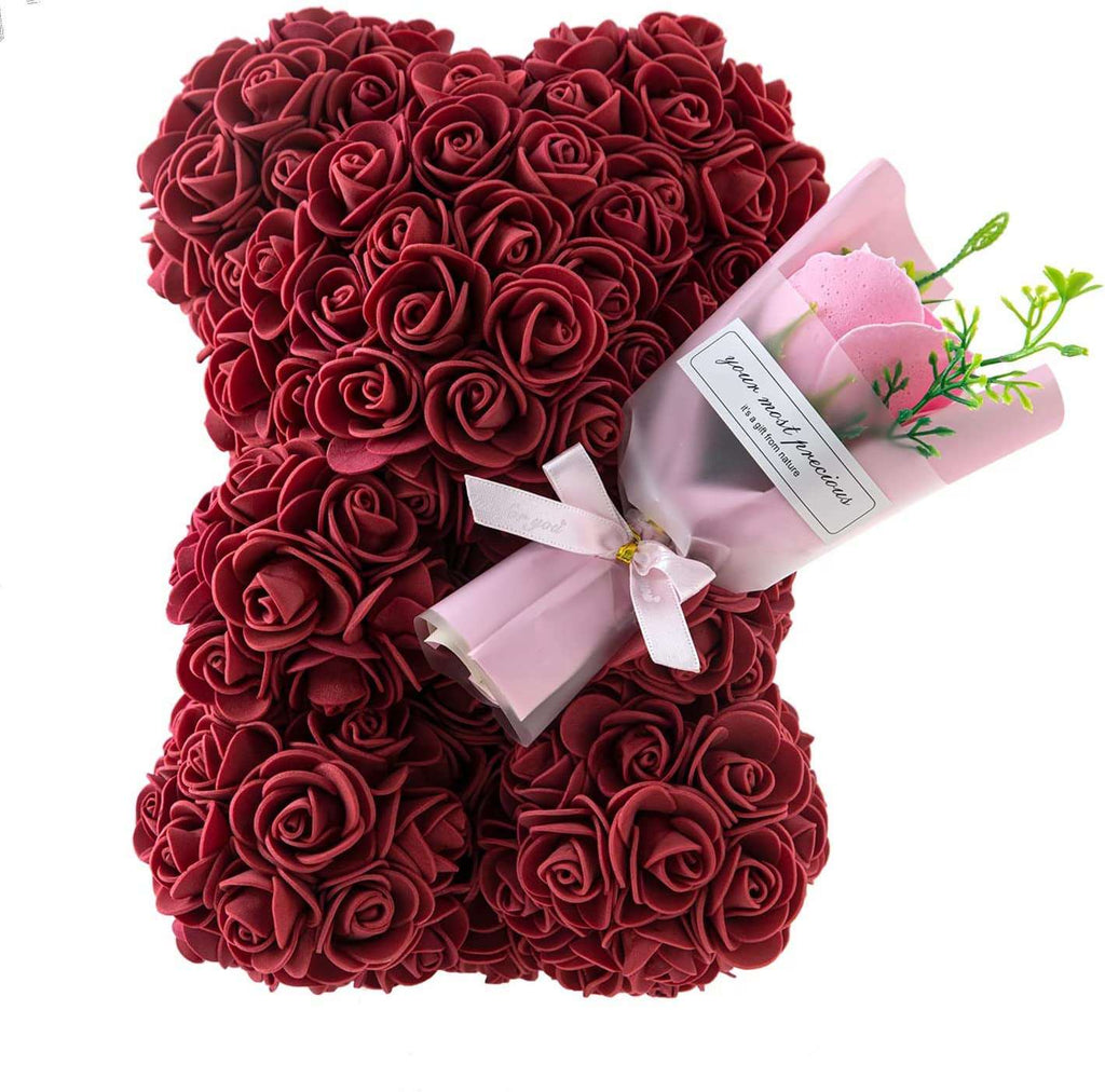 Rose Bear Preserved Fresh Flower Mothers Day Gift