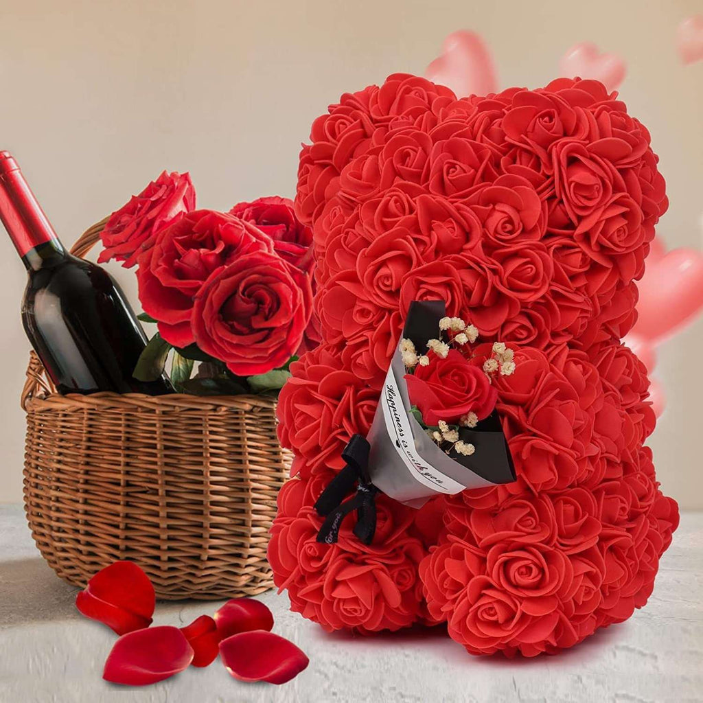 Rose Bear Preserved Fresh Flower Mothers Day Gift