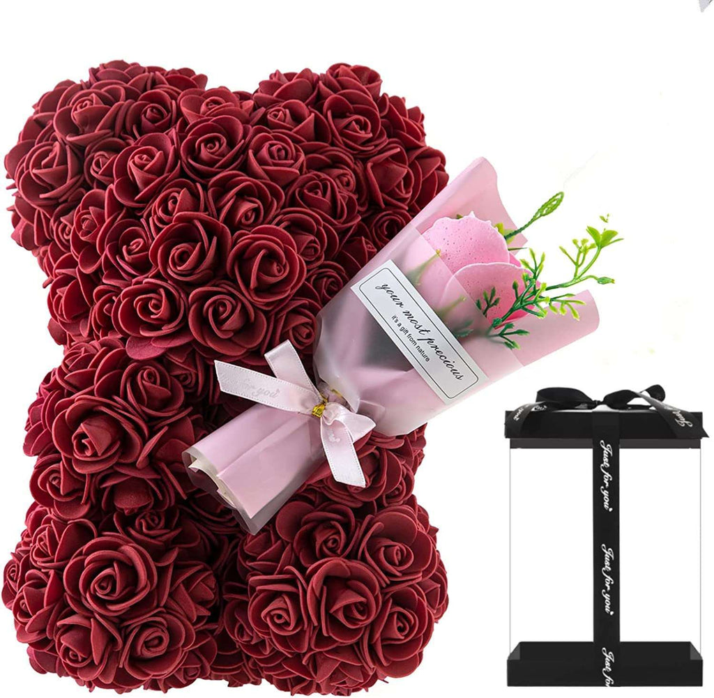 Rose Bear Preserved Fresh Flower Mothers Day Gift
