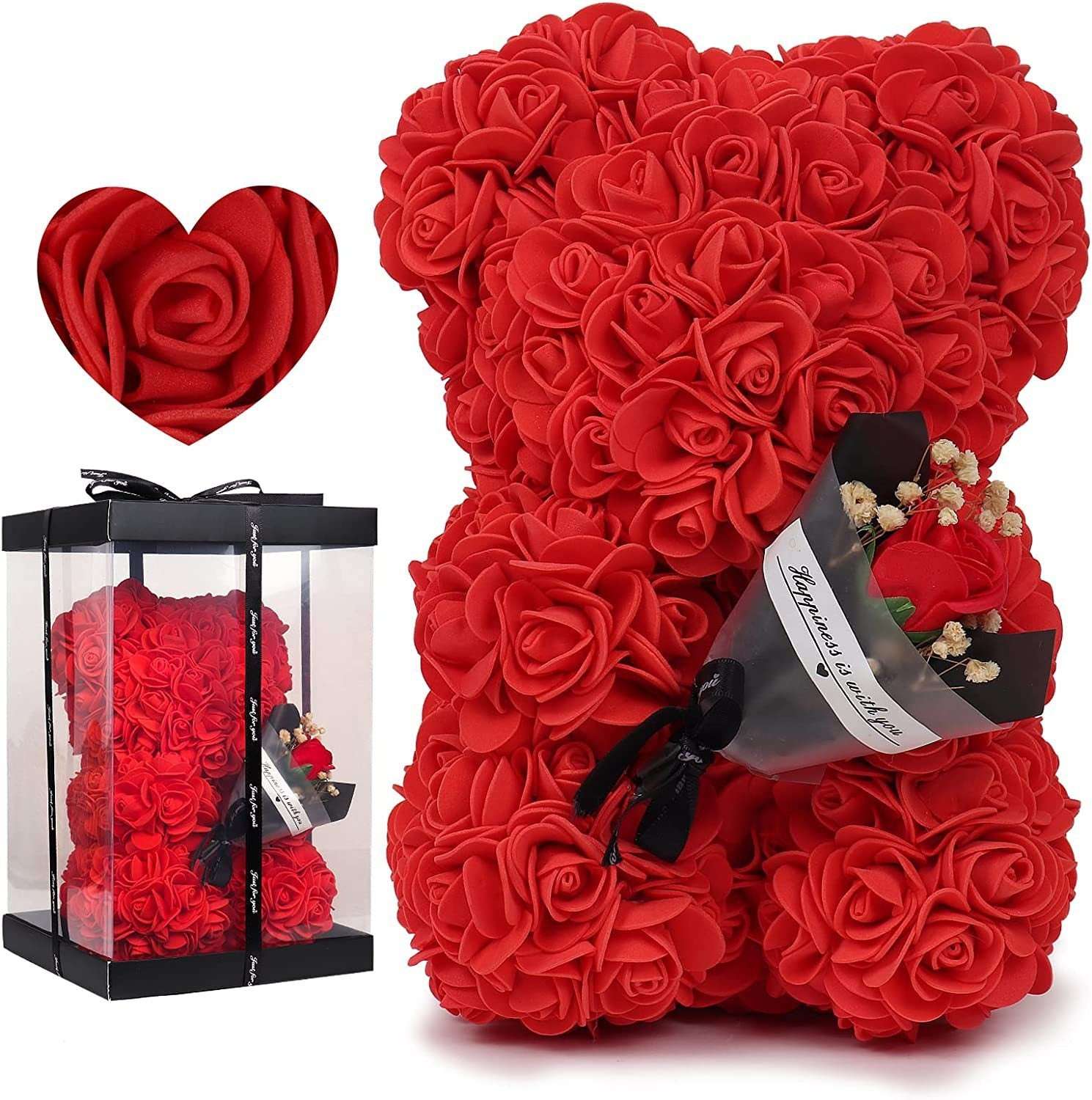 Rose Bear Preserved Fresh Flower Mothers Day Gift